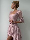 Платье мини с длинной юбкой