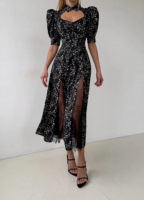 Платье миди с архитектурным лифом