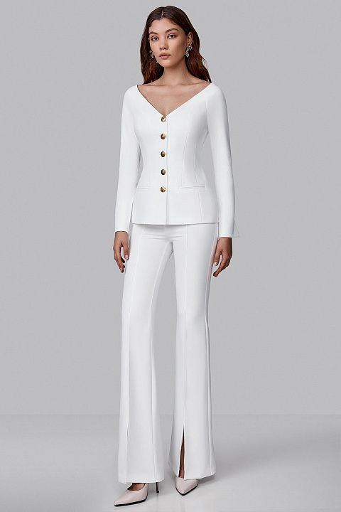 Брюки-клеш с разрезами