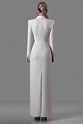Платье-смокинг макси из костюмной ткани
