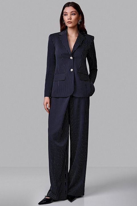 Жакет в полоску с открытой спинкой