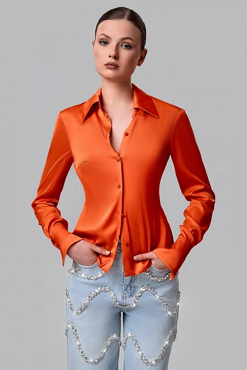 Блуза из струящейся ткани