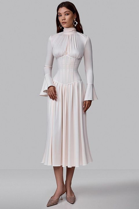 Платье годе с лентами