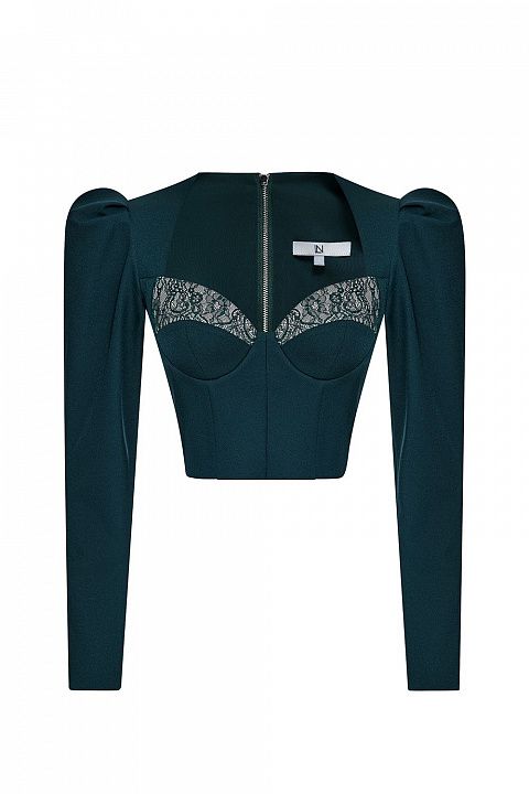 Корсет с кружевной вставкой