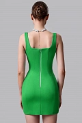 Платье-мини с корсетным силуэтом и квадратным вырезом