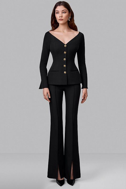 Жакет с открытыми плечами