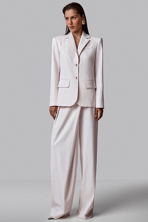 Жакет в полоску с открытой спинкой