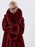 Пальто со съемным мехом лисы