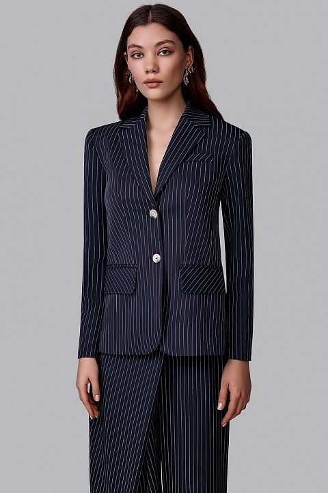 Жакет в полоску с открытой спинкой