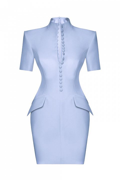 Мини-платье с рядом пуговиц