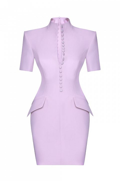 Мини-платье с рядом пуговиц