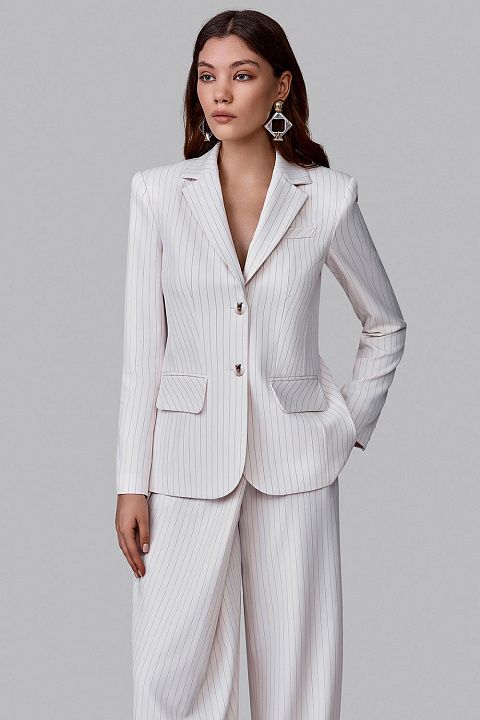 Жакет в полоску с открытой спинкой