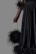Платье-халтер с перьями