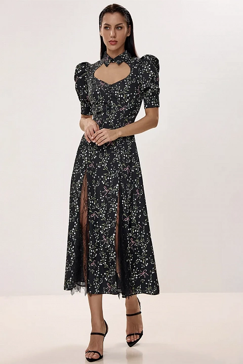 Платье миди с архитектурным лифом