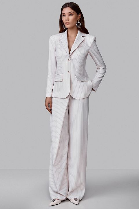 Жакет в полоску с открытой спинкой