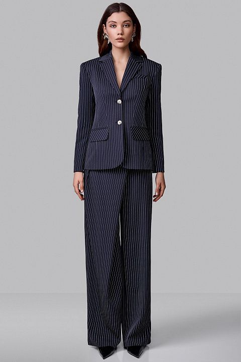 Жакет в полоску с открытой спинкой