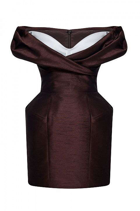 Платье мини с глубоким декольте