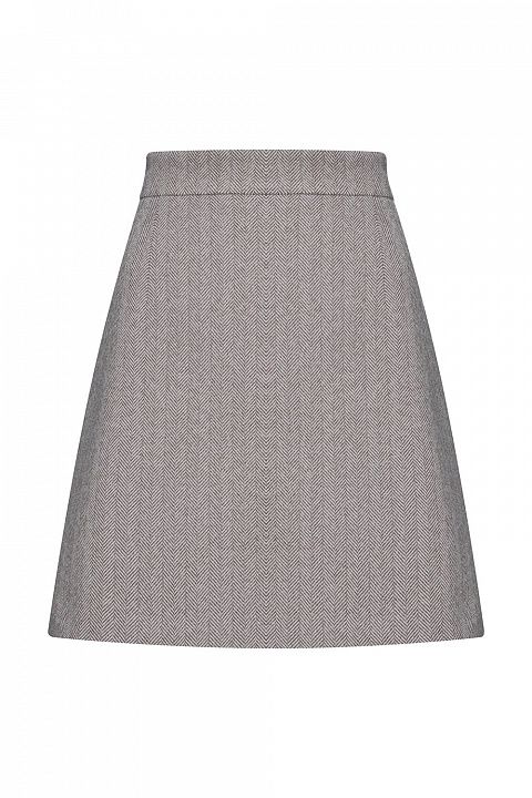 Структурная юбка из костюмной ткани