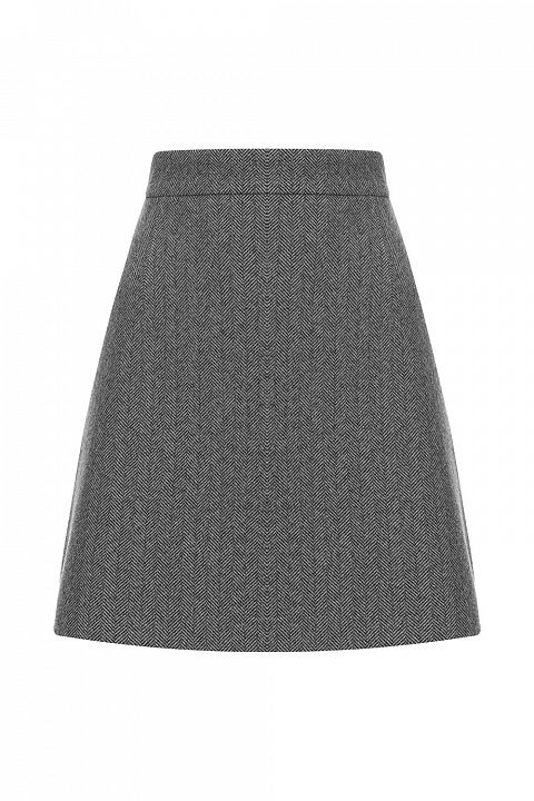 Структурная юбка из костюмной ткани