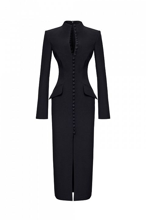 Платье-футляр миди