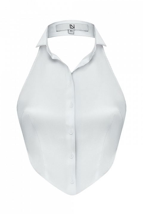 Рубашка с открытой спиной и воротником-стойкой