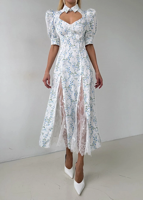 Платье миди с архитектурным лифом