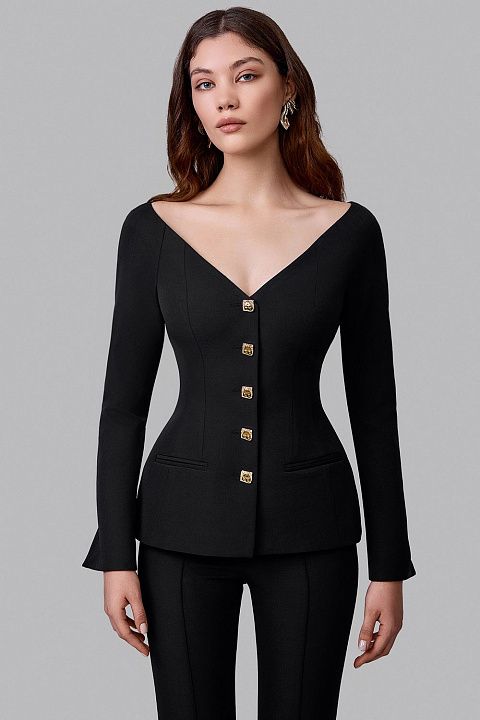 Жакет с открытыми плечами