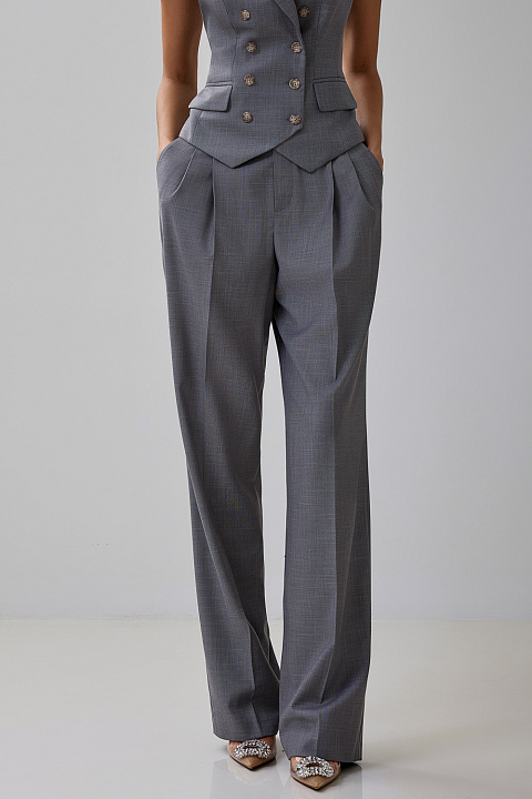 Брюки-палаццо с высокой посадкой