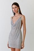 Party dress with metal chain