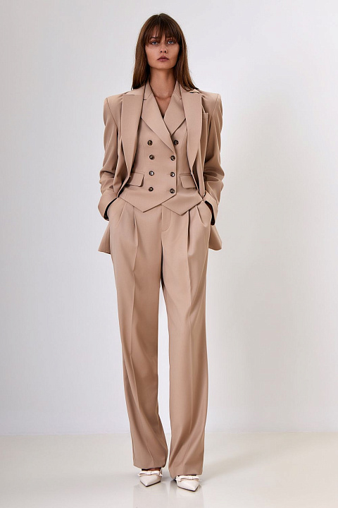 Брюки-палаццо с высокой посадкой