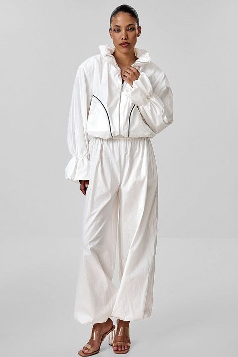 Хлопковые брюки balloon fit с мягкой посадкой